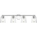 None 4 Light 34 inch Chrome Bathroom Vanity Light Wall Light